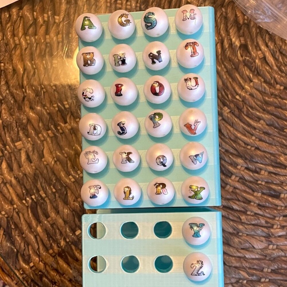 Lot of 26 Alphabet Beads-Acrylic Large Letter Beads-Alphabet Animal Beads-New